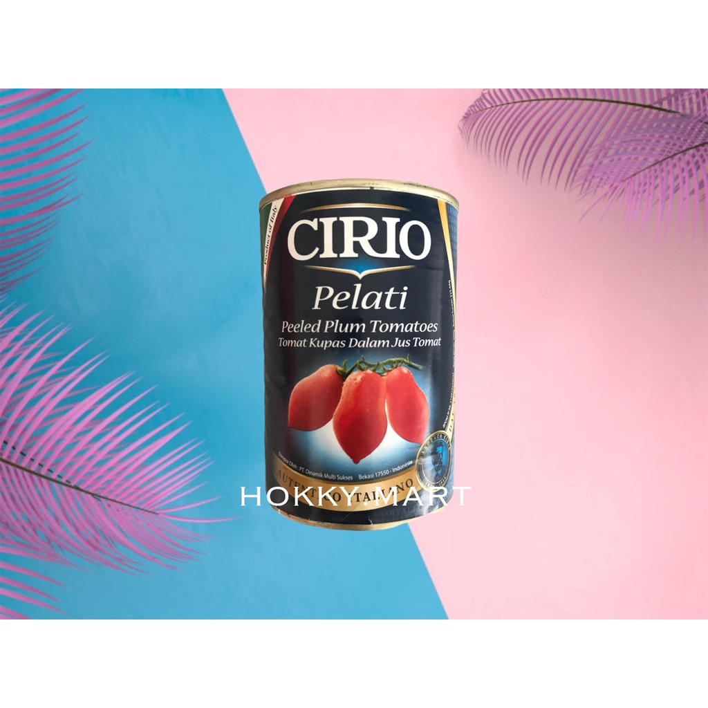

Cirio PELATI PEELED PLUM Tomatoes 400gr / Tomat Kupas Dalam Jus Tomat / tomat kaleng