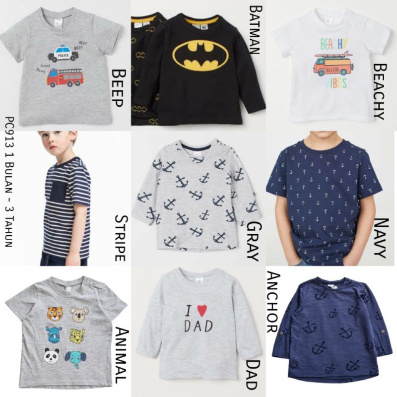 PC913 HM Tee Baby Boys Kaos Bayi