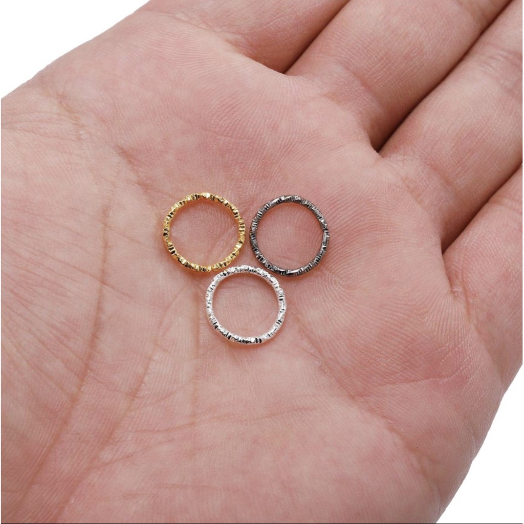 Ring Konektor Bulat Gerigi Harga/30-100Pc