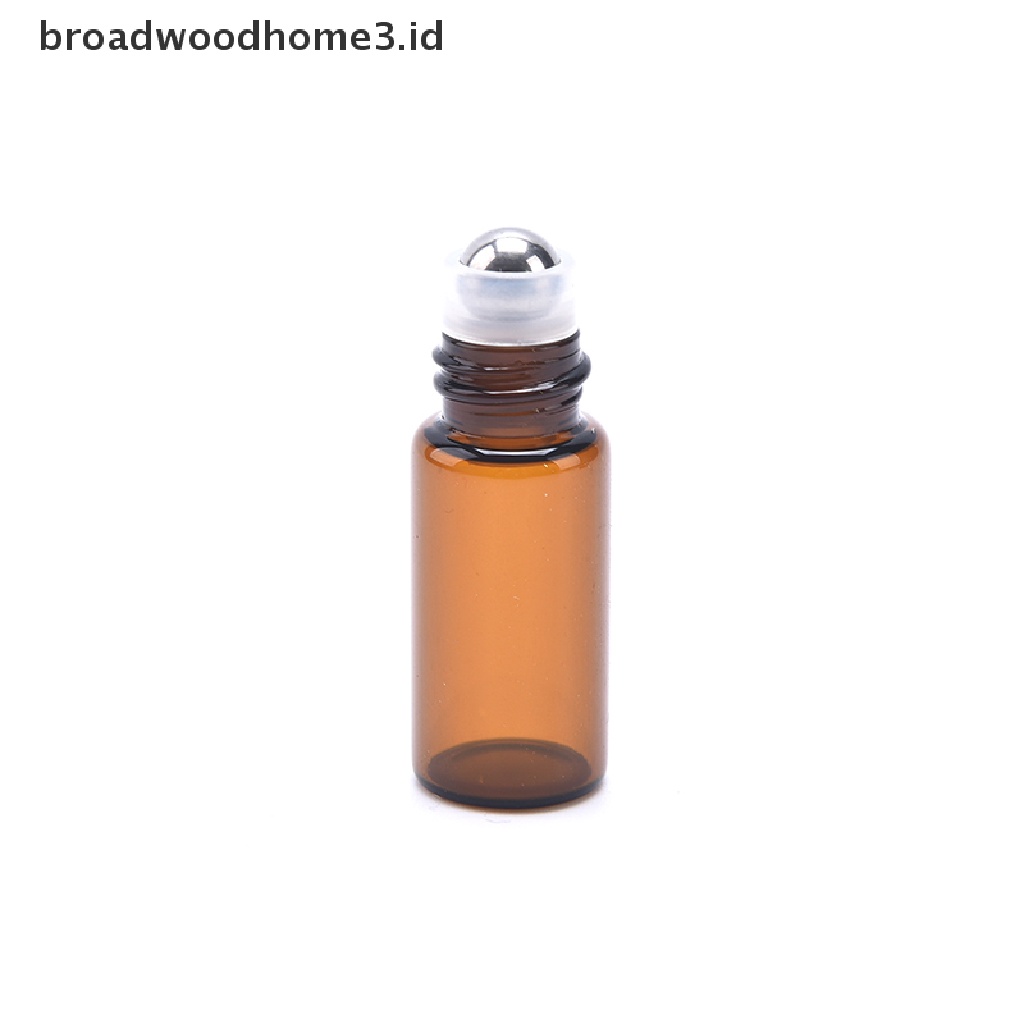 10pcs / Pak Botol Kaca Amber Roll on 1 / 2 / 3 / 5ml Untuk Essential Oil