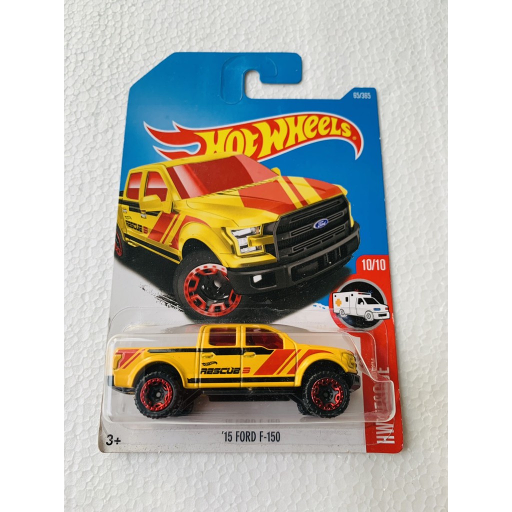 HOT WHEELS HOTWHEELS 15 FORD F-150 PICKUP KUNING HW RESCUE DIECAST MOBIL DOUBLE CABIN LANGKA TRACK