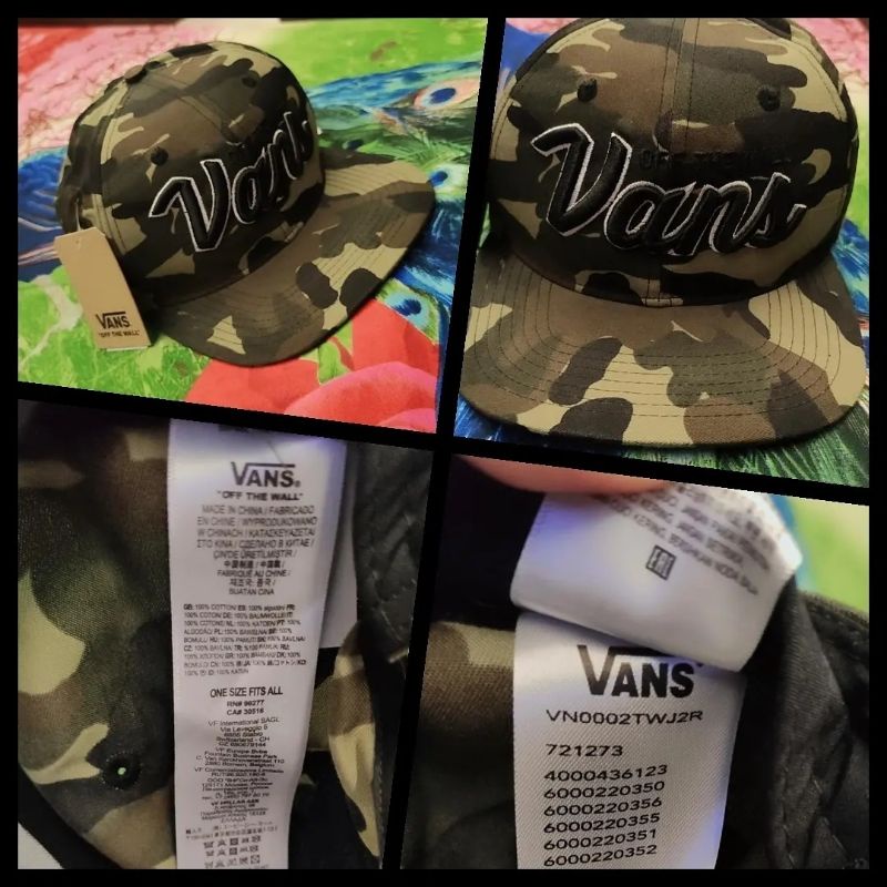 Topi Vans of the wall CAMO snapback