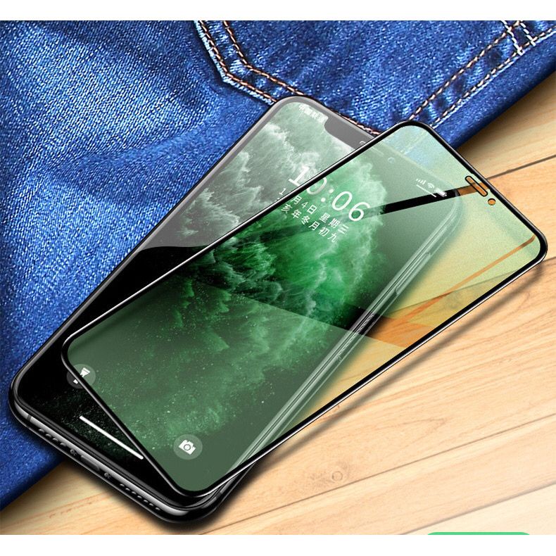 Tempered Glass Matte Green Light Iphone 5 5s 6 6s 6Se 6+ 7 7+ 8 8+ X Xs Xr Xs Max Tg