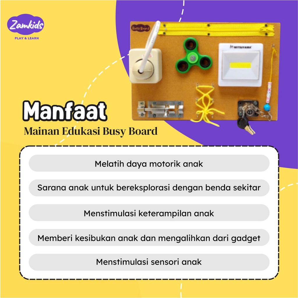 MAINAN MONTESSORI MONTESORI EDUKASI BUSY BOARD BUSYBOARD ASAH MOTORIK ANAK BAYI BALITA MURAH