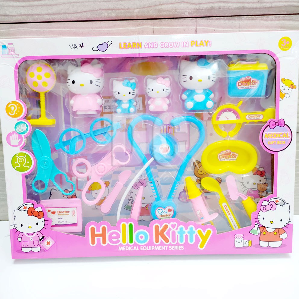 Hello Kitty Medical Equipment Series Mainan Peralatan Dokter-dokteran