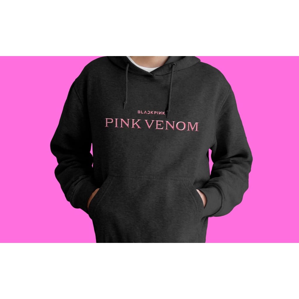 YVF - SWEATER HOODIE PEREMPUAN BLACKPINK BARU PINK VENOM
