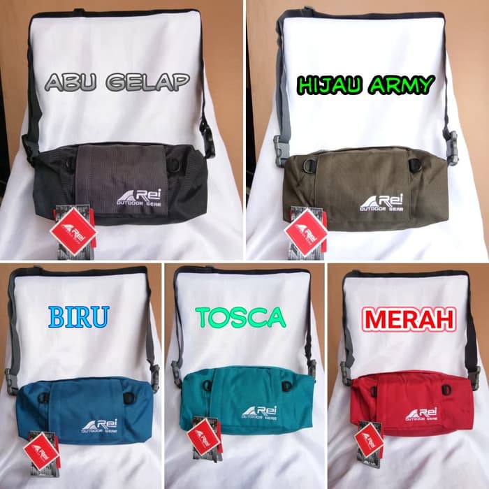Tas selempang sling bag pinggang travel pouch - REI Fastune original - Hijau Tosca