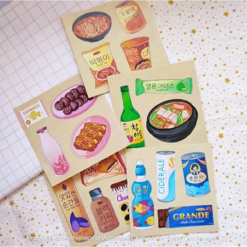 sticker aesthetic korean food