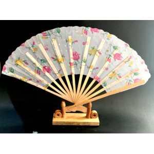 KIPAS KAYU CINA ORIENTAL BUNGA UNTUK SHOW DANCE SOUVENIR FAN