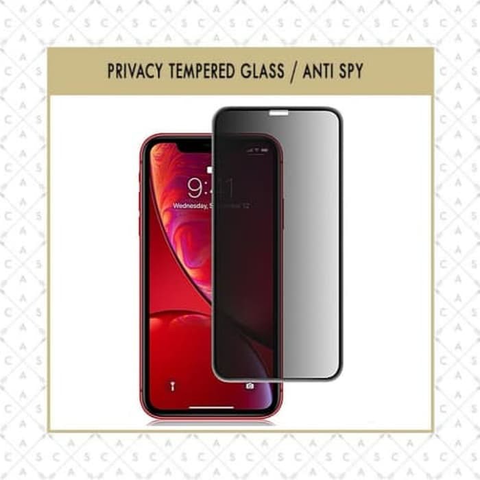 CASA Anti Spy Tempered Glass for Apple iPhone X / XS / XR / XS Max / 12 / 12 Pro Max - Privacy 0.3mm