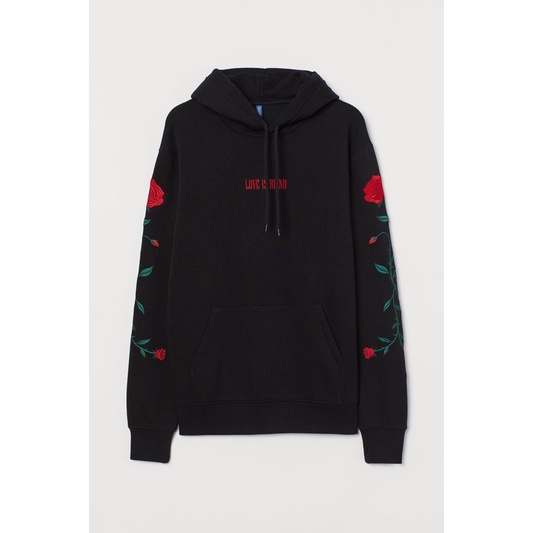 Hoodie H&M Love Is Blind Black