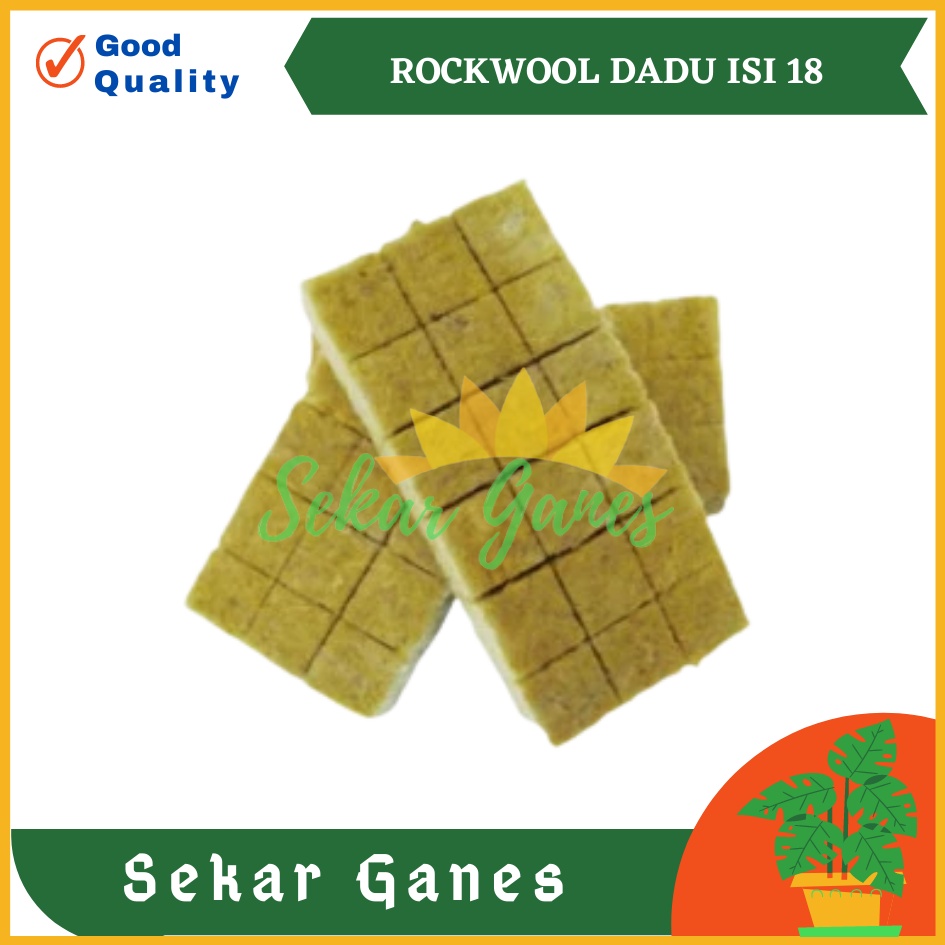 ROCKWOOL CULTILENE HIDROPONIK POTONG DADU ISI 18 - Media tanam hidroponik original import MURAH