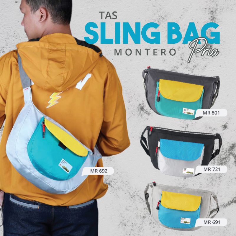 Tas Selempang Pria Original 100% Distro Branded Sling Bag Casual Premium Bahan Cordura Bag