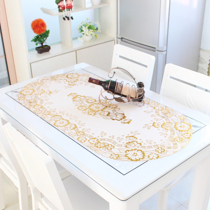 Taplak Meja / Alas Meja / Taplak Vinyl Rumah Ruang Tamu / Placemat / Table Mat