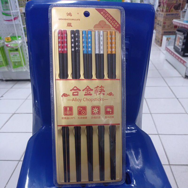 Cyprus CY - 0627 J / Sumpit Plastik Hiasan Permata Set/5 Pasang