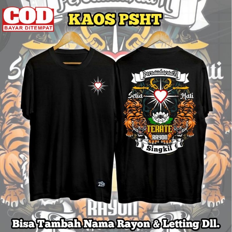 KAOS BOR PSHT BISA TAMBAH NAMA RAYON