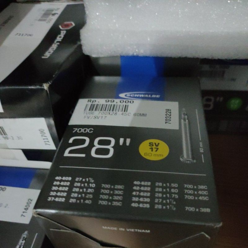 Ban Dalam Sepeda 700x28-45c 60mm FV Schwalbe - Tube 700x28-45c Presta