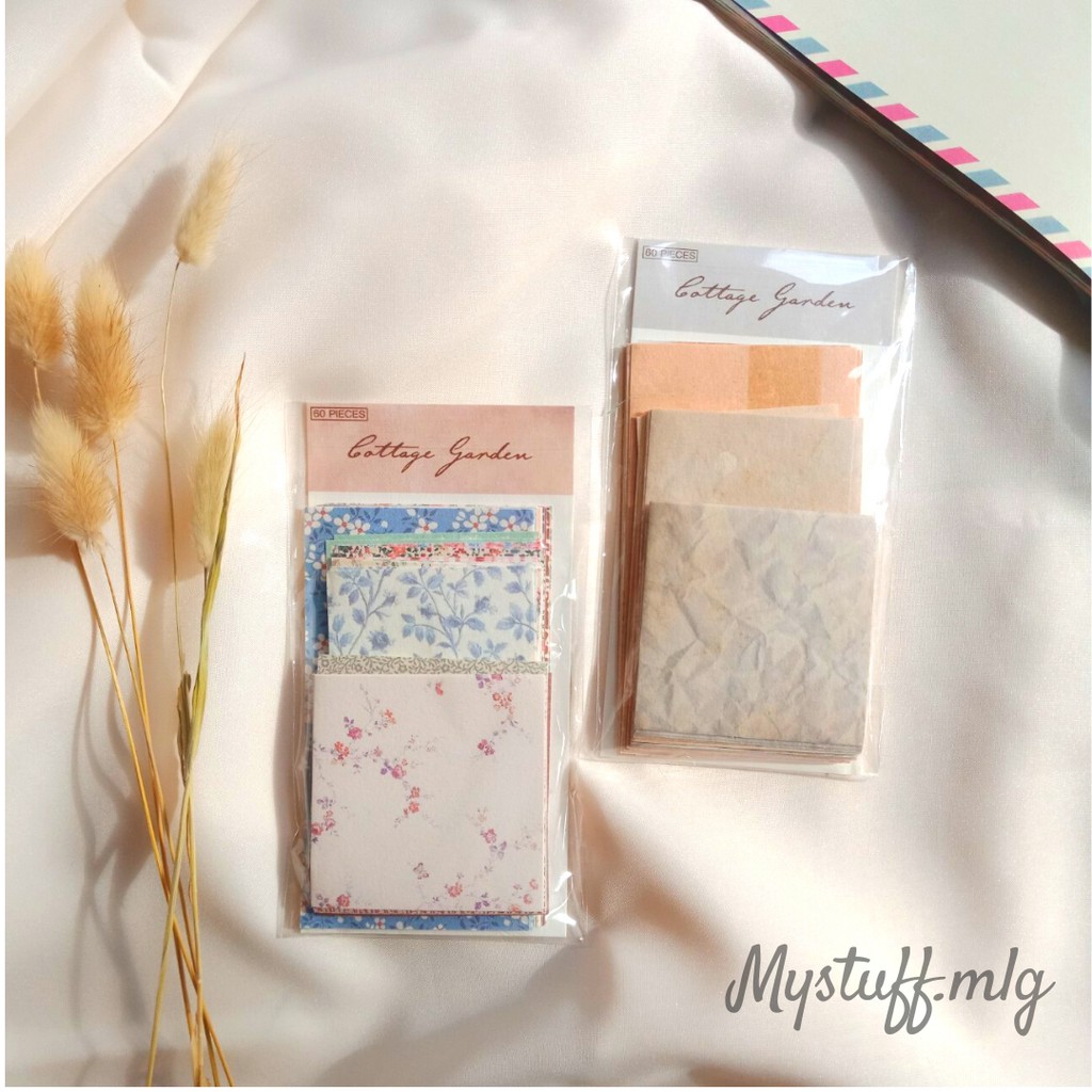 

MATERIAL PAPER KERTAS LINEN JEPANG JOURNALING SCRAPBOOK MOTIF BUNGA VINTAGE