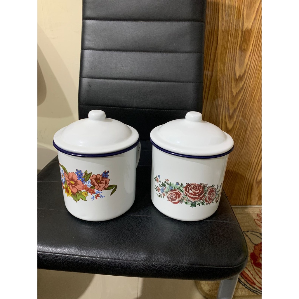 Mug Enamel 10cm / Cangkir Seng / Gelas Jadul / Mug Enamel / Gelas Gagang