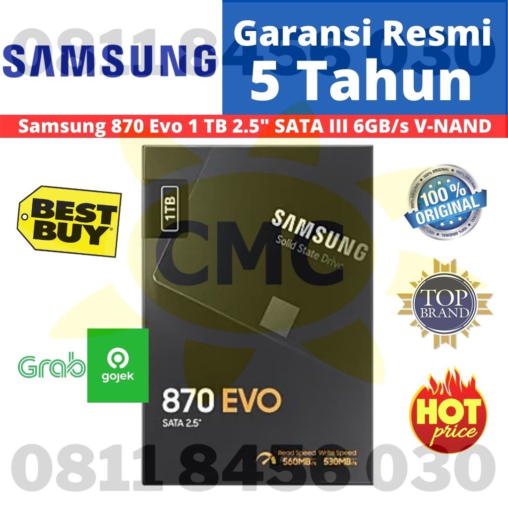 Samsung SSD 870 EVO 1TB SATA III Sata 3 SSD V Nand 1TB 2.5&quot; Resmi