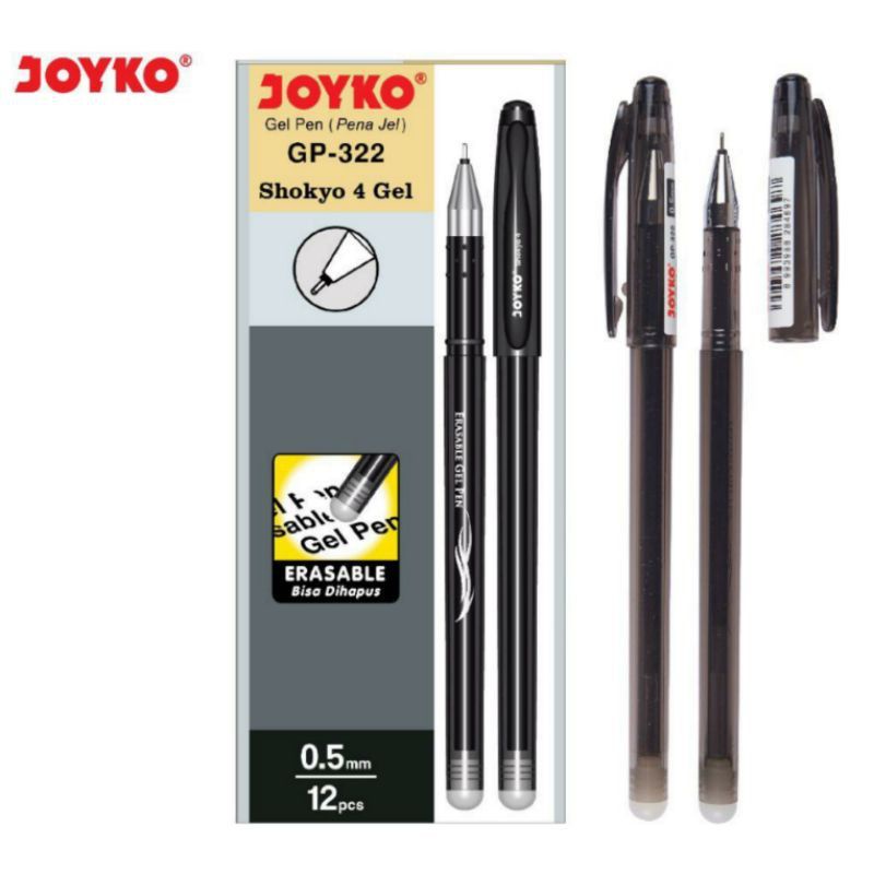 

Pulpen Hapus JOYKO GP-322 Shokyo 4 Gel 0.5 mm (12pc)