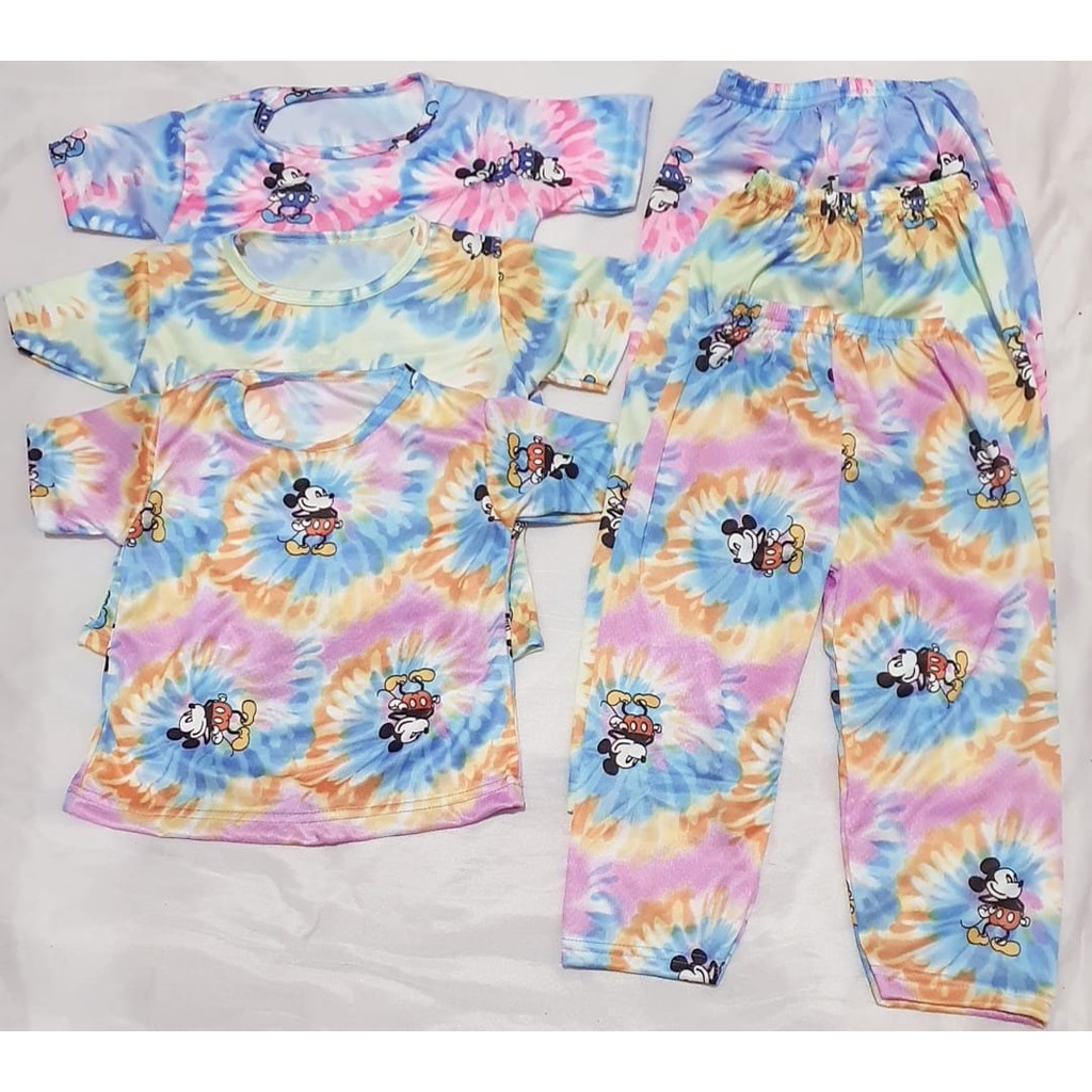 Rillo - Setelan playful colour Celana Panjang Anak / Setelan Tie Dye Anak / Tie Dye Set CP