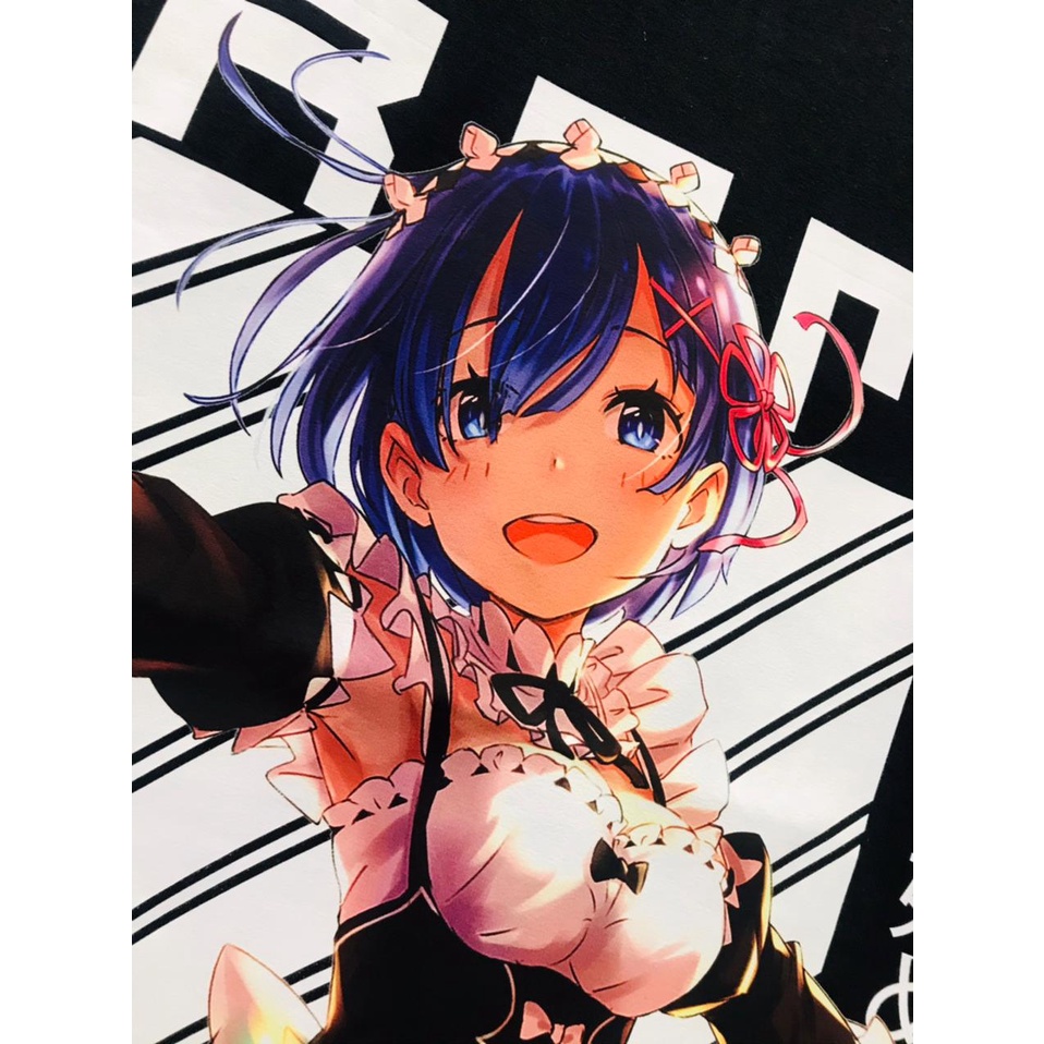 Tshirt Re Zero Rem Kanji Anime Manga Premium