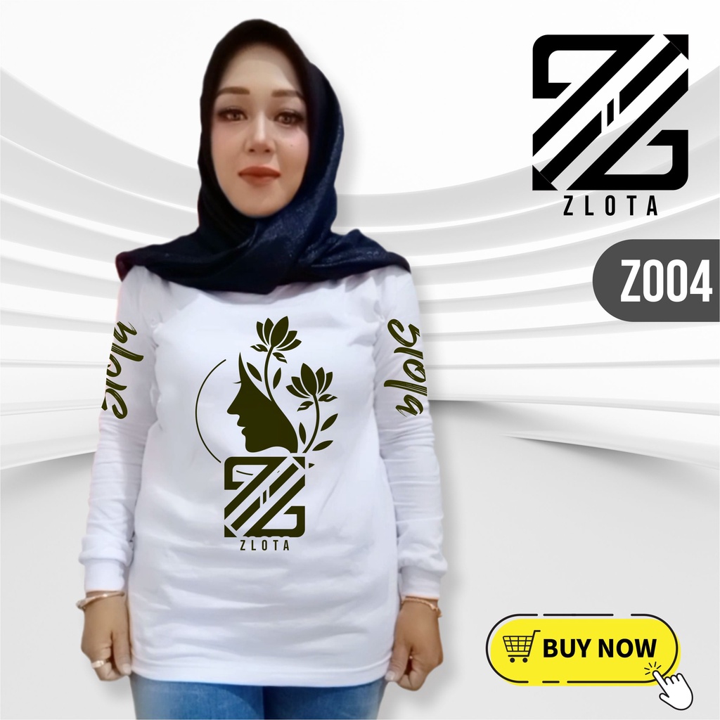 01ZLQ Zlota 2022 Kaos Wanita Lengan Panjang Motif Terbaru 2022 Zlq Korea Original Warna Lilac Merah 