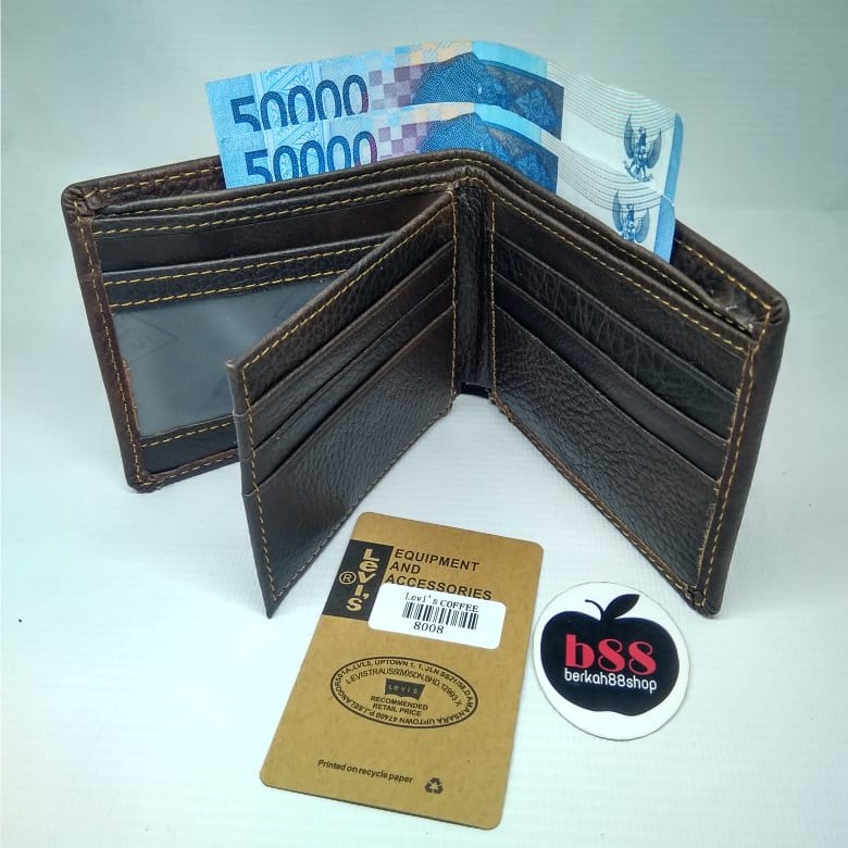 Dompetkulit Levis mini 8008 motif / Dompet pria murah berkualitas