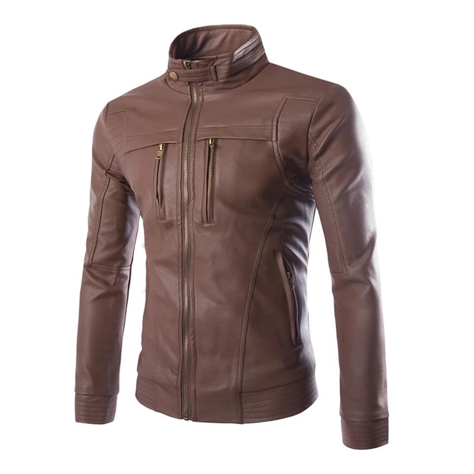 Jaket Kulit Pria Elegant Brownie ARL 033 Silverstone RFLA Ariel Noah 90