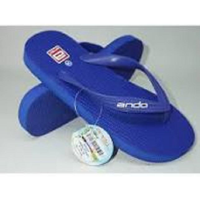 (SANDAL KARET ORIGINAL) Ando Hawaii Biru Size 38-42 / Sandal Jepit Casual Pria / Sandal Karet tebal