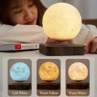 Jual Lampu Tidur D Printed Moon Night Magnetic Levitation Lampu Dekorasi Bentuk Bulan Wireless