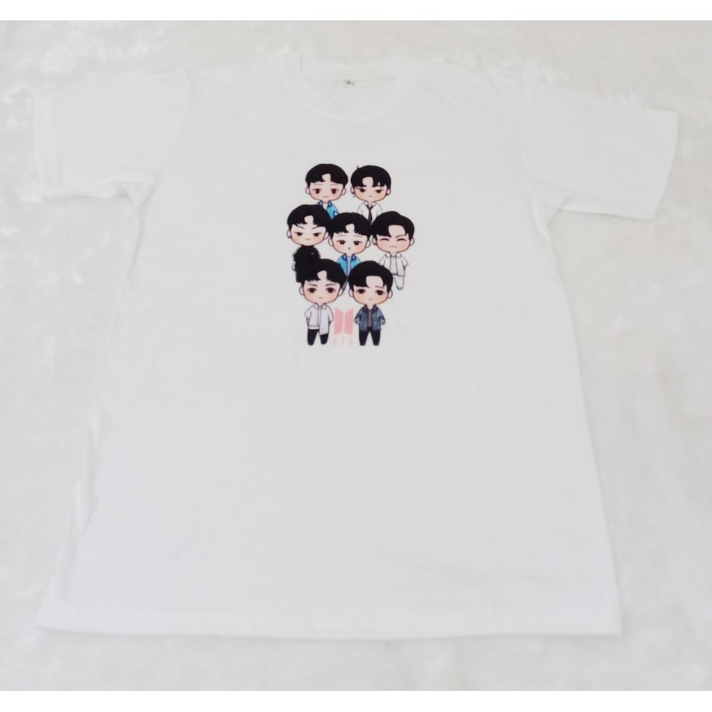 Kaos T-Shirt BTS ANIMASI Cotton Combed 30s