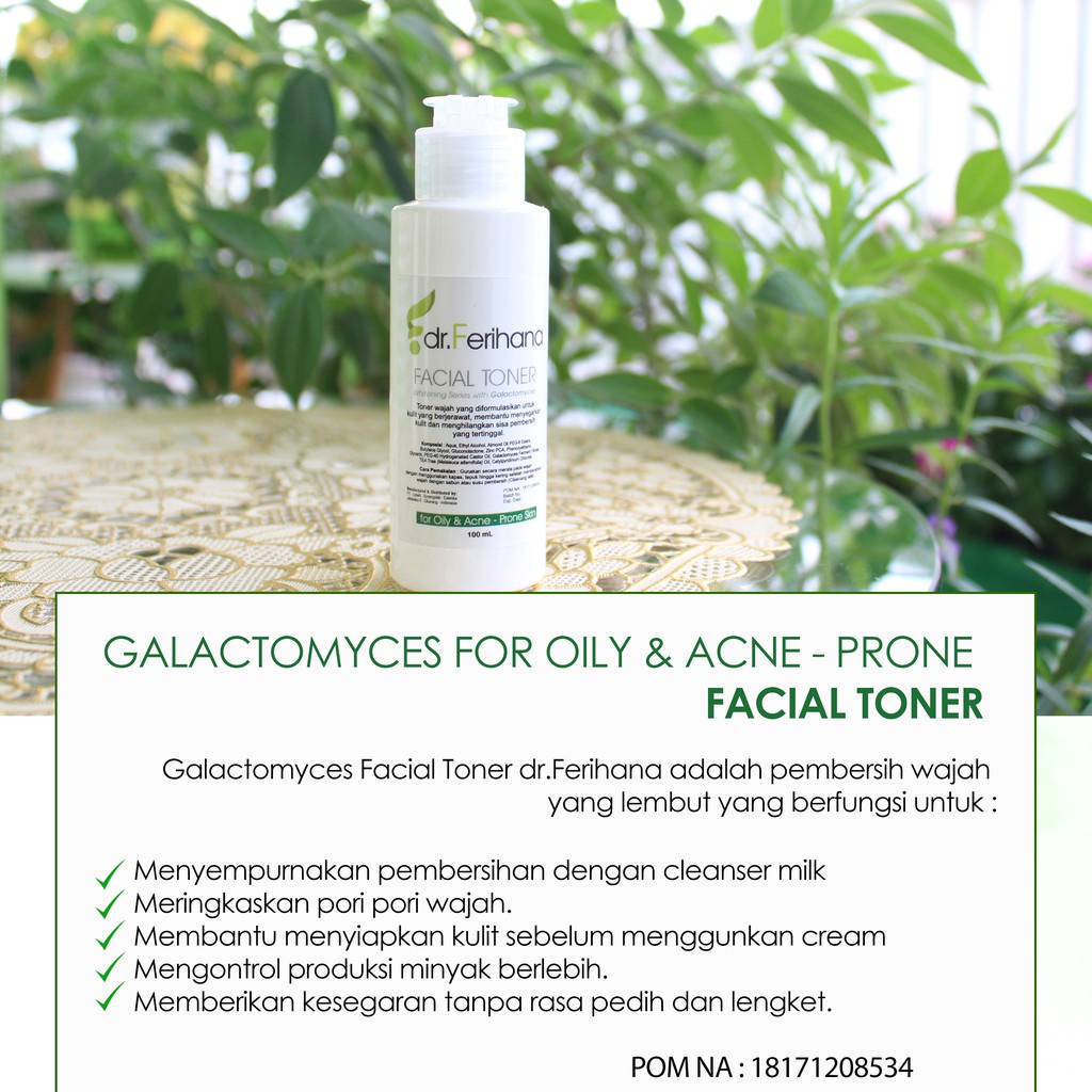 BUNDLING PREMIUM WHITENING FOR OILY TO ACNE SKIN (GALACTOMYCES) + TONER