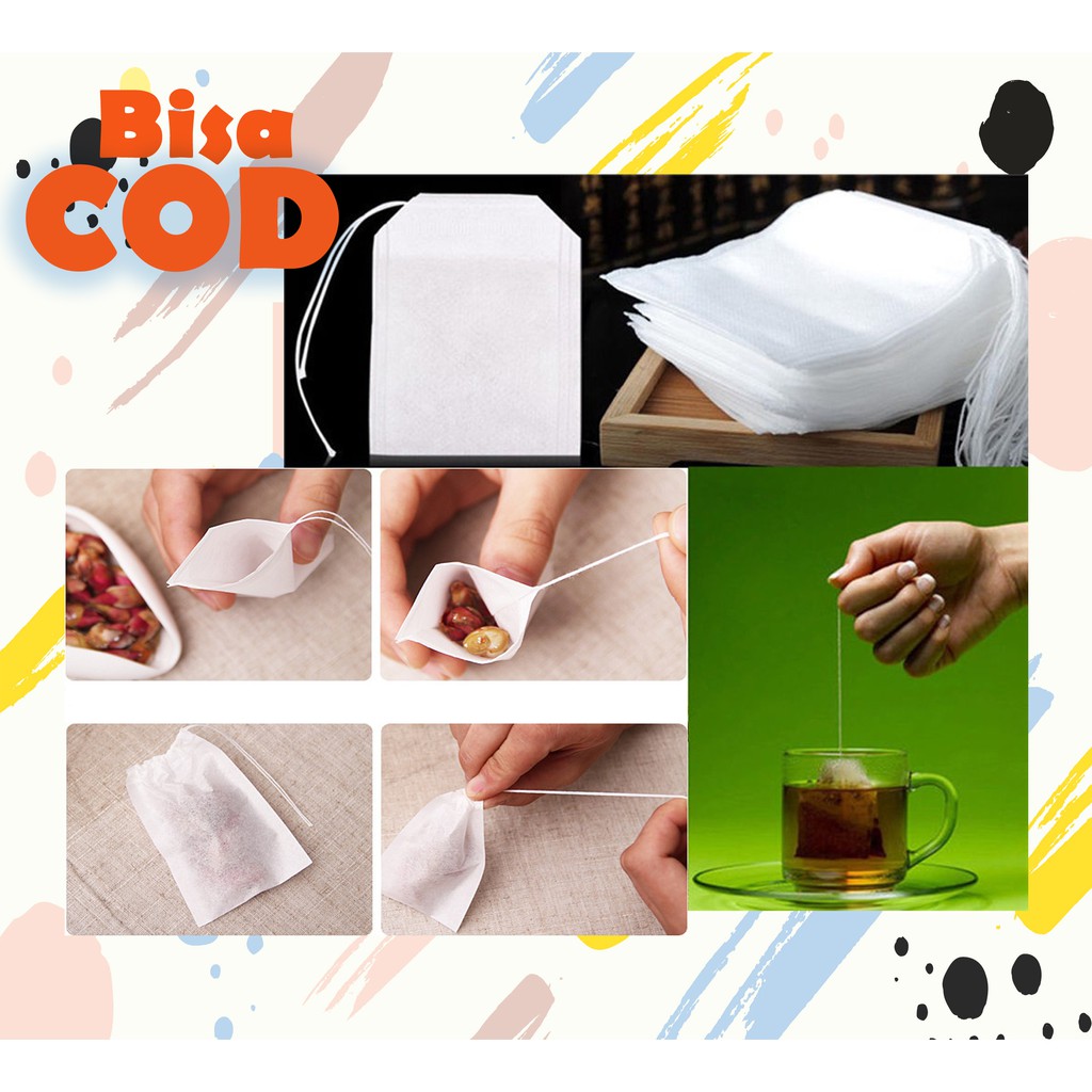 

Kantong Teh Celup kosongan untuk seduh teh teabag isi 100 pcs