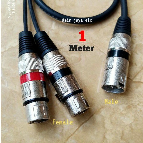 KABEL XLR MALE TO 2 FEMALE KABEL CANARE L2T-2S 1 METER