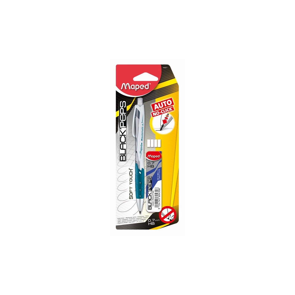 

Gramedia Cirebon - Maped Black Peps Automatic 0.7 W/ Refill - Blister MP 559911