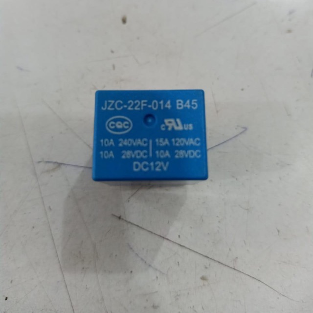 Relay 12v 5 pin biru blue JZC-22F-014 B45 10A