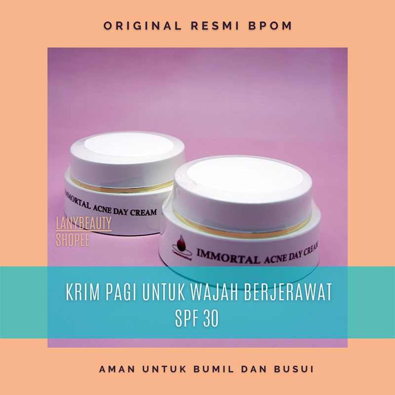 Krim Pagi Jerawat Acne Day Cream Immortal Dengan Sunscreen Spf 30 Shopee Indonesia