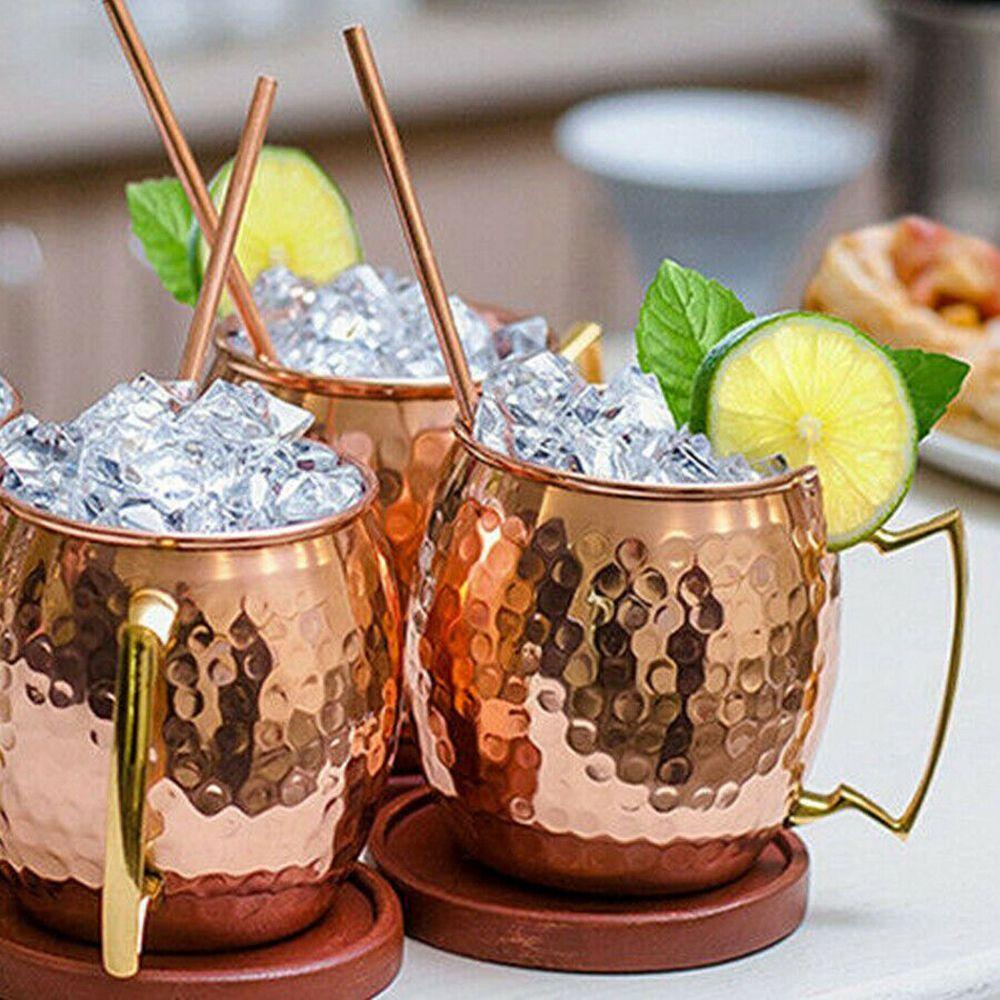 Lanfy Mug Copper Plated 550ml Stainless Steel Perlengkapan Minum Makan Cocktail Gelas Bir Cangkir