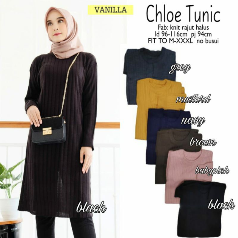 Tunik Knit Rajut Termurah - Chloe Tunic by Vanilla Original Solo