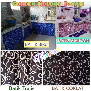 Gorden Kolong Dapur / Hordeng Bawah Kompor Motif Shabby