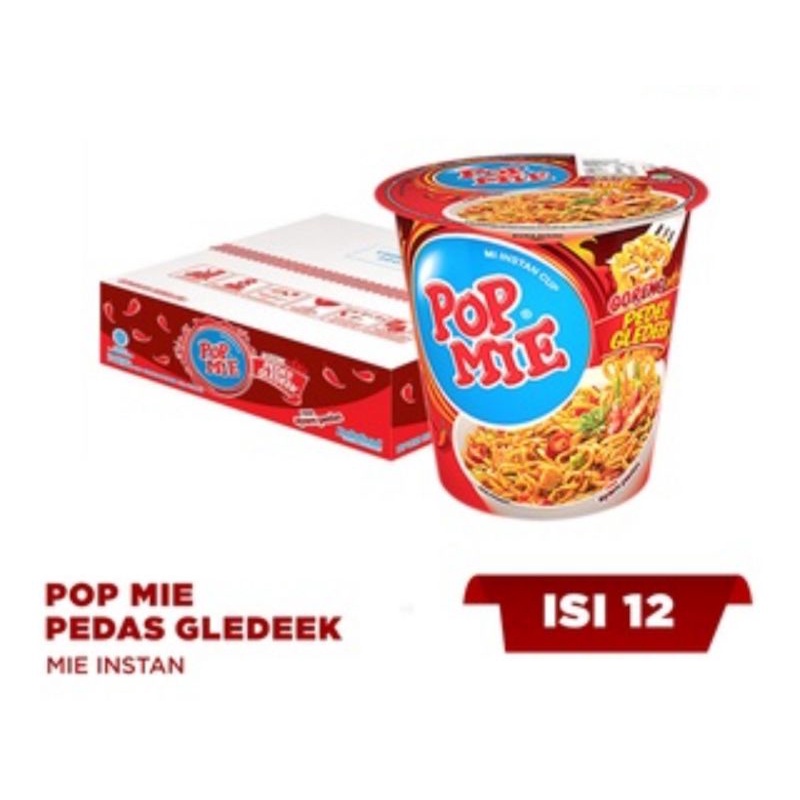 

EXP JUNI 2025. Pop mie pedas Dower / Pop mie Gledek / Pop mie Pangsit Jontor 1 Dus isi 12 pc