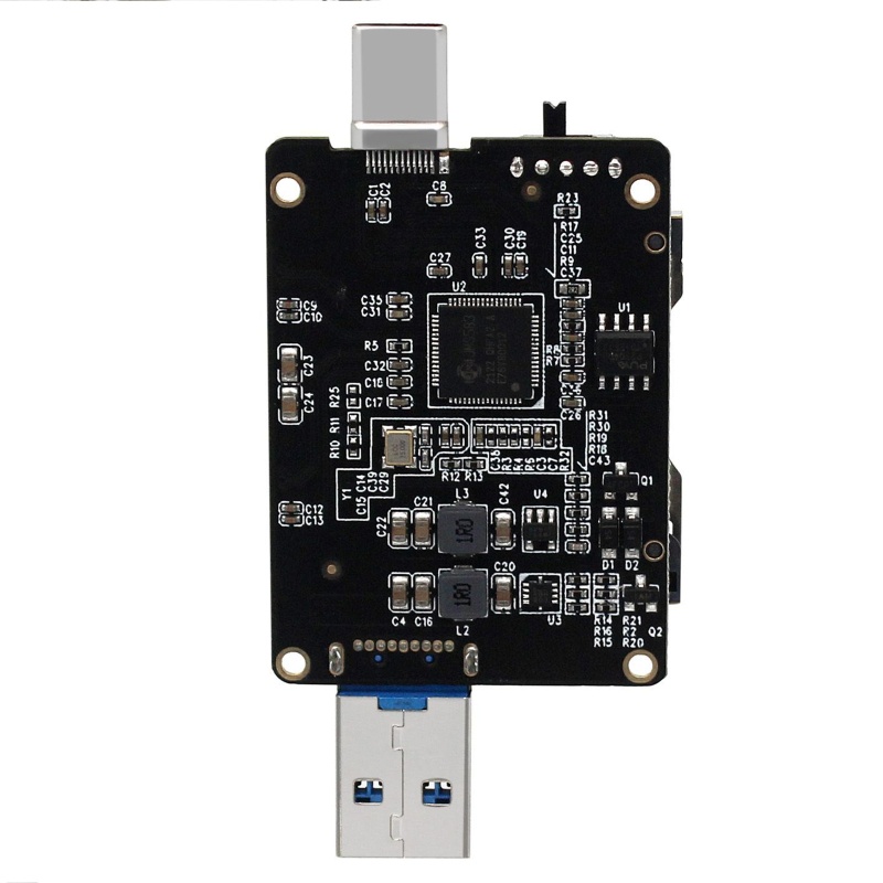 Btsg USB CFexpress Type A+C Dual-Slot Memory Card Reader USB 3.1 10Gbps CFexpress Reader Untuk Sekaligus Baca 2kartu