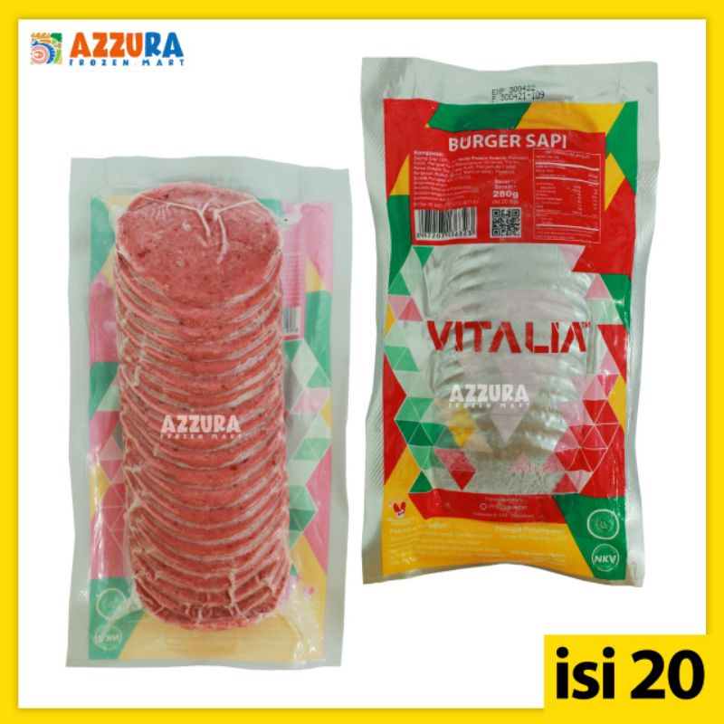 

Vitalia Burger Sapi Isi 20pcs 280g