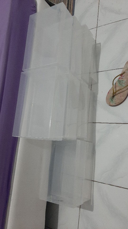 Transparant Shoes Box - Kotak Sepatu Transparan Isi 3 Pcs