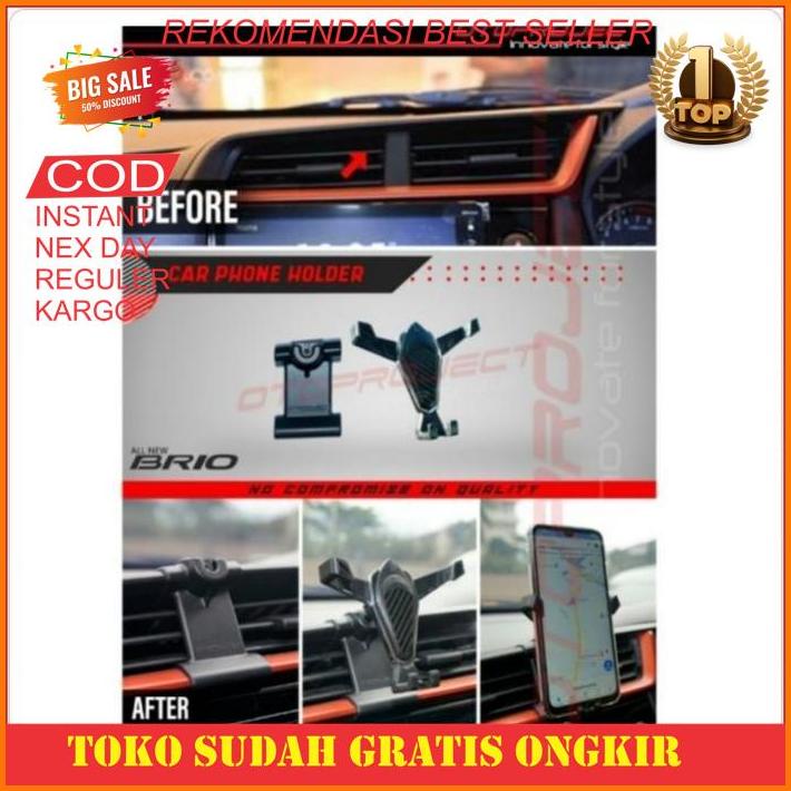 Sparepart Mobil Dudukan Hp / Phone Holder Otoproject Crv Turbo, Brio 2018 On, Hrv New Produk Rekomen