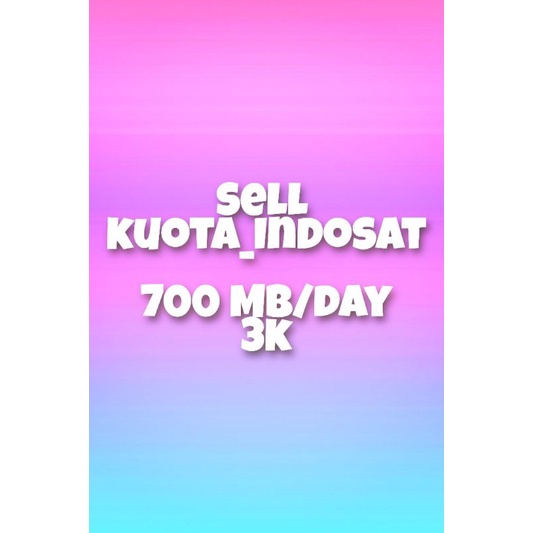 KUOTA_MURAH INDOSAT 3000, 700 MB/hari