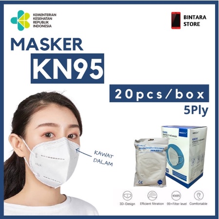 MASKER KN95 DDN EARLOOP 5PLY 20PCS