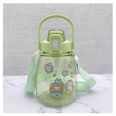 Botol minum anak 1 Liter / Botol minum 1000 ml / Botol big belly / Botol air minum anak Big belly + handle / Botol Anak Big Belly Children's Cup Bottle + Stiker + Handle / Botol Air Minum Besar 1100 Ml